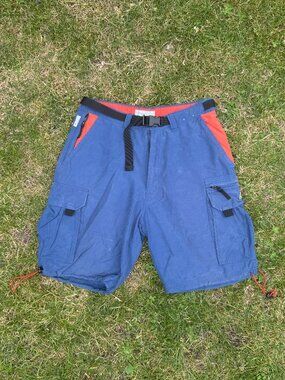 TXT - Vintage Cargo Shorts (Men's) - Blue/Orange